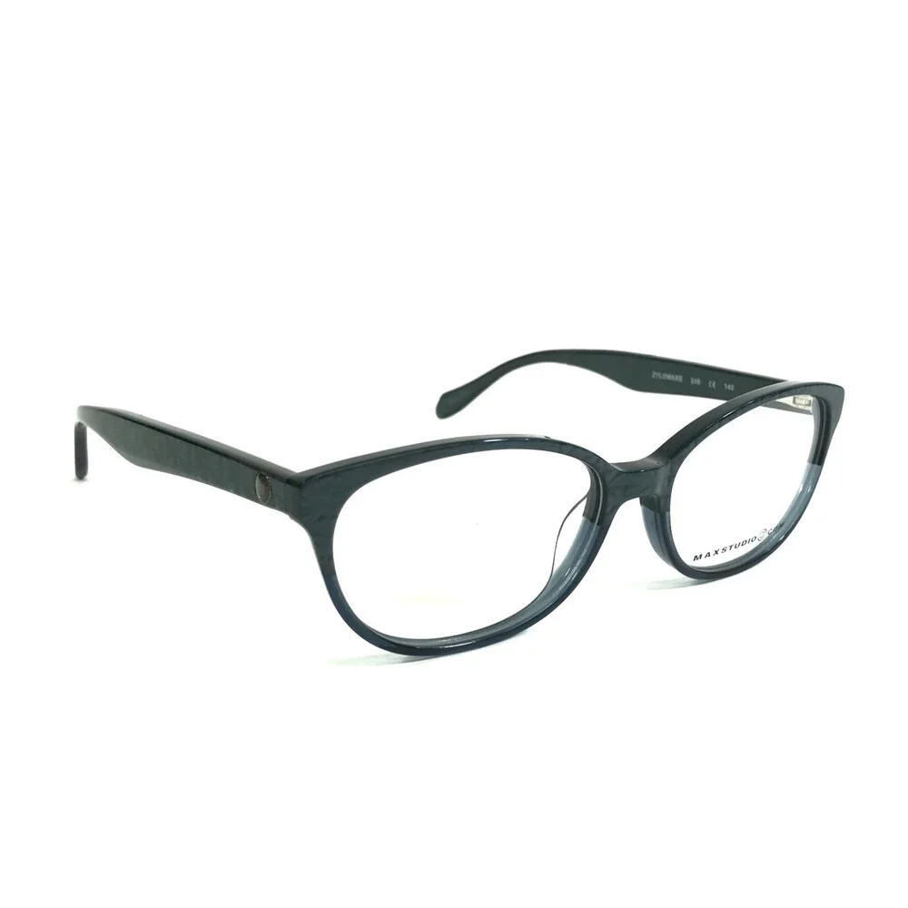 Max Studio Eyeglasses Frames ZYLOWARE 249 162Z Black Green Cat Eye 53-15-140